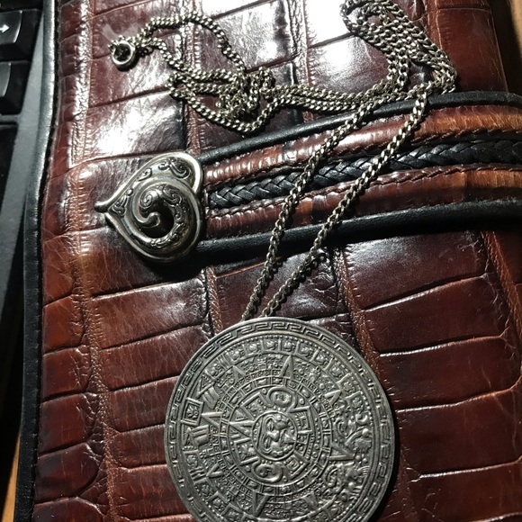 Mayan calendar Sterling with chain - Picture 2 of 3